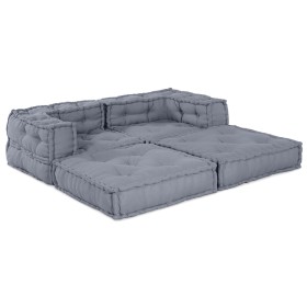 Pouffes Modulares 2 pcs Tela Gris de , Cojines para sillas y sofás - Ref: Foro24-3315091, Precio: 276,94 €, Descuento: %