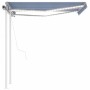 Toldo automático LED sensor de viento azul y blanco 3,5x2,5 m de vidaXL, Toldos - Ref: Foro24-3069931, Precio: 593,18 €, Desc...