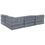 Sofá Modular Transformable de 4 Plazas en Tela Gris de , Cojines para sillas y sofás - Ref: Foro24-3315093, Precio: 518,98 €,...
