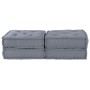 Pouffe Modular Sofá de 2 Plazas Convertible en Tela Gris de , Cojines para sillas y sofás - Ref: Foro24-3315095, Precio: 227,...