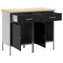 Gabinete de trabajo 2 pcs Negro y Gris de Madera Ingenierada y Acero de , Mesas de trabajo - Ref: Foro24-3321360, Precio: 262...