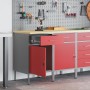 Gabinete de Trabajo 2 Piezas Rojo y Gris de Madera y Acero de , Mesas de trabajo - Ref: Foro24-3321361, Precio: 242,56 €, Des...