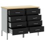 Gabinete de trabajo 2 piezas Negro y Gris de Madera y Acero de , Mesas de trabajo - Ref: Foro24-3321362, Precio: 305,02 €, De...