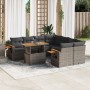 Set de muebles de jardín 9 pzas y cojines ratán sintético gris en Conjuntos de jardín | Comprar online en Foru.es