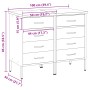 Gabinete de trabajo 2 piezas Negro y Gris de Madera y Acero de , Mesas de trabajo - Ref: Foro24-3321362, Precio: 305,02 €, De...