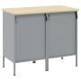 Gabinete de trabajo 2 pcs Rojo y Gris Madera Elaborada y Acero de , Mesas de trabajo - Ref: Foro24-3321363, Precio: 285,04 €,...