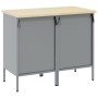 Juego de Muebles de Trabajo de 2 Piezas en Rojo y Gris, Hecho de Madera y Acero de , Mesas de trabajo - Ref: Foro24-3321365, ...