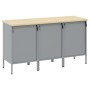 Gabinete de trabajo 3 piezas Rojo y Gris de Madera y Acero de , Mesas de trabajo - Ref: Foro24-3321369, Precio: 426,34 €, Des...