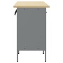 Set de Gabinetes de Trabajo de 3 Piezas en Negro y Gris de Madera Compuesta y Acero de , Mesas de trabajo - Ref: Foro24-33213...