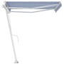 Toldo de pie automático azul y blanco 350x250 cm de vidaXL, Toldos - Ref: Foro24-3069526, Precio: 426,34 €, Descuento: %