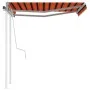 Toldo retráctil manual con postes naranja y marrón 3,5x2,5 m de vidaXL, Toldos - Ref: Foro24-3069920, Precio: 486,11 €, Descu...