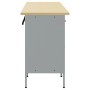 Conjunto de Armario de Trabajo de 4 Piezas Negro y Gris de Madera de Ingeniería y Acero de , Mesas de trabajo - Ref: Foro24-3...