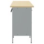 Set de armarios de trabajo de 4 piezas en rojo y gris, hechos de madera y acero de , Mesas de trabajo - Ref: Foro24-3321387, ...