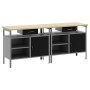 Juego de Banco de Trabajo de 2 Piezas en Acero Negro de , Mesas de trabajo - Ref: Foro24-3321388, Precio: 372,72 €, Descuento: %