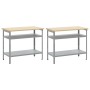Conjunto de Banco de Trabajo de 2 Piezas , Acero Gris de , Mesas de trabajo - Ref: Foro24-3321390, Precio: 203,10 €, Descuent...