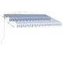 Toldo de pie automático azul y blanco 350x250 cm de vidaXL, Toldos - Ref: Foro24-3069526, Precio: 476,70 €, Descuento: %