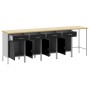 Juego de gabinete de trabajo y mesa de esquina de 5 piezas Negro Madera de , Mesas de trabajo - Ref: Foro24-3321392, Precio: ...