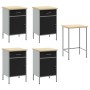 Juego de gabinete de trabajo y mesa de esquina de 5 piezas Negro Madera de , Mesas de trabajo - Ref: Foro24-3321392, Precio: ...