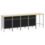 Juego de gabinete de trabajo y mesa de esquina de 5 piezas Negro Madera de , Mesas de trabajo - Ref: Foro24-3321392, Precio: ...