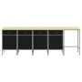 Juego de gabinete de trabajo y mesa de esquina de 5 piezas Negro Madera de , Mesas de trabajo - Ref: Foro24-3321392, Precio: ...