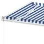 Toldo de pie automático azul y blanco 350x250 cm de vidaXL, Toldos - Ref: Foro24-3069526, Precio: 476,70 €, Descuento: %