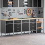 Set de mueble de trabajo y mesa de esquina de 5 piezas negra de madera de , Mesas de trabajo - Ref: Foro24-3321394, Precio: 6...