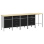 Set de mueble de trabajo y mesa de esquina de 5 piezas negra de madera de , Mesas de trabajo - Ref: Foro24-3321394, Precio: 6...