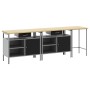 Conjunto de Banco de Trabajo de 3 Piezas en Acero Rojo de , Mesas de trabajo - Ref: Foro24-3321396, Precio: 406,97 €, Descuen...