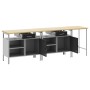 Conjunto de Banco de Trabajo de 3 Piezas en Acero Rojo de , Mesas de trabajo - Ref: Foro24-3321396, Precio: 406,97 €, Descuen...