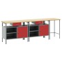 Set de Banco de Trabajo de 3 Piezas Acero Negro de , Mesas de trabajo - Ref: Foro24-3321397, Precio: 423,06 €, Descuento: %