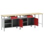 Set de Banco de Trabajo de 3 Piezas Acero Negro de , Mesas de trabajo - Ref: Foro24-3321397, Precio: 423,06 €, Descuento: %