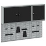 Set de Armario de Herramientas y Panel de Clavos de 5 Piezas Montado en la Pared Negro Metal de , Organización y almacenamien...