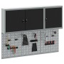 Set de Armario de Herramientas y Panel de Clavos de 5 Piezas Montado en la Pared Negro Metal de , Organización y almacenamien...