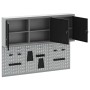 Set de Armario de Herramientas y Panel de Clavos de 5 Piezas Montado en la Pared Negro Metal de , Organización y almacenamien...