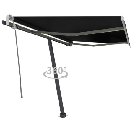 Toldo de pie retráctil manual gris antracita 350x250 cm de vidaXL, Toldos - Ref: Foro24-3069719, Precio: 338,13 €, Descuento: %