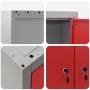 Set de Cabinet de Herramientas y Panel de Clavos de 5 Piezas Montado en la Pared Rojo de Metal de , Organización y almacenami...