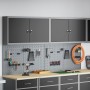Conjunto de gabinete de herramientas y panel perforado de 6 piezas montado en la pared de en metal negro de , Organización y ...