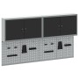 Conjunto de gabinete de herramientas y panel perforado de 6 piezas montado en la pared de en metal negro de , Organización y ...