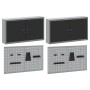 Conjunto de gabinete de herramientas y panel perforado de 6 piezas montado en la pared de en metal negro de , Organización y ...