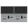Conjunto de gabinete de herramientas y panel perforado de 6 piezas montado en la pared de en metal negro de , Organización y ...