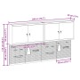 Conjunto de gabinete de herramientas y panel perforado de 6 piezas montado en la pared de en metal negro de , Organización y ...