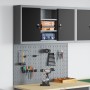 Set de Gabinete y Tablero de Herramientas de 3 Piezas Montado en la Pared Metal Negro de , Organización y almacenamiento de h...