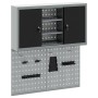 Set de Gabinete y Tablero de Herramientas de 3 Piezas Montado en la Pared Metal Negro de , Organización y almacenamiento de h...