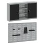 Set de Gabinete y Tablero de Herramientas de 3 Piezas Montado en la Pared Metal Negro de , Organización y almacenamiento de h...