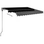 Toldo de pie retráctil manual gris antracita 350x250 cm de vidaXL, Toldos - Ref: Foro24-3069719, Precio: 355,93 €, Descuento: %