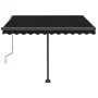 Toldo de pie retráctil manual gris antracita 350x250 cm de vidaXL, Toldos - Ref: Foro24-3069719, Precio: 355,93 €, Descuento: %