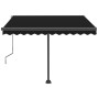 Toldo de pie retráctil manual gris antracita 350x250 cm de vidaXL, Toldos - Ref: Foro24-3069719, Precio: 338,13 €, Descuento: %