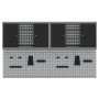 Set de gabinete de herramientas y panel perforado de 4 piezas montado en la pared, metal negro de , Organización y almacenami...
