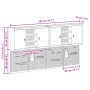 Conjunto de 4 Piezas de Gabinete y Panel Perforado Wall Mounted Rojo Metal de , Organización y almacenamiento de herramientas...