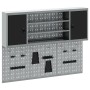 Conjunto de Gabinete de Herramientas y Panel de Perforaciones de 6 Piezas de Montado en la Pared Negro Metal de , Organizació...